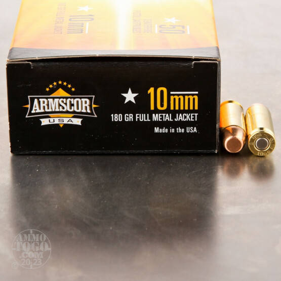 50rds - 10mm ARMSCOR USA Precision 180gr. FMJ Ammo
