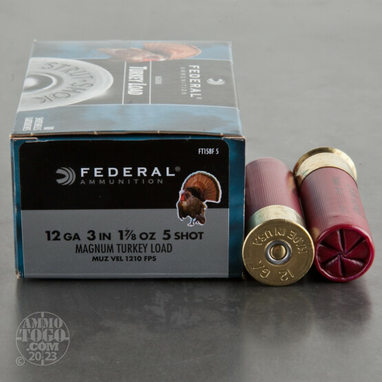 10rds - 12 Gauge Federal Strut-Shok Magnum Turkey Load 3" 1-7/8 Ounce #5 Shot Ammo