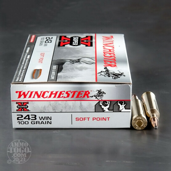 20rds - 243 Winchester Super-X 100gr. Power Point Soft Point Ammo