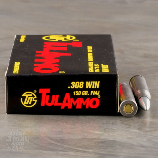 500rds – 308 Win Tula 150gr. FMJ Ammo