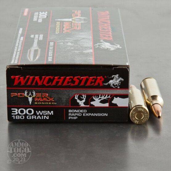 20rds - 300 WSM Winchester 180gr. Super-X Power Max Bonded Ammo