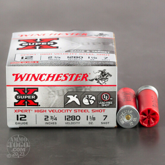25rds – 12 Gauge Winchester Super-X 2-3/4" 1-1/8 oz. #7 Steel Shot Ammo