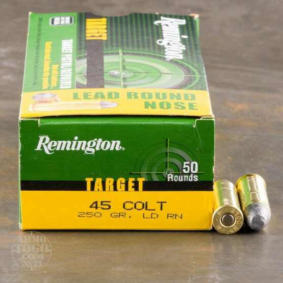 50rds - 45 Colt Remington Target 250gr. LRN Ammo