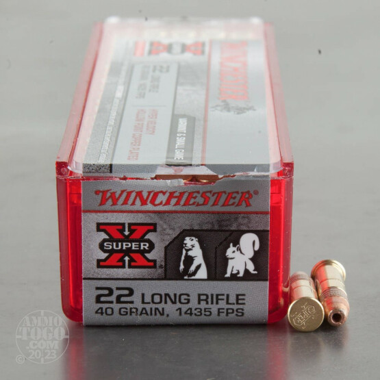 100rds - 22LR Winchester 40gr. Super-X HV Copper Plated HP Ammo