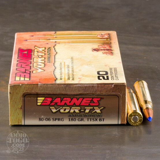 20rds – 30-06 Barnes VOR-TX 180gr. TTSX BT Ammo