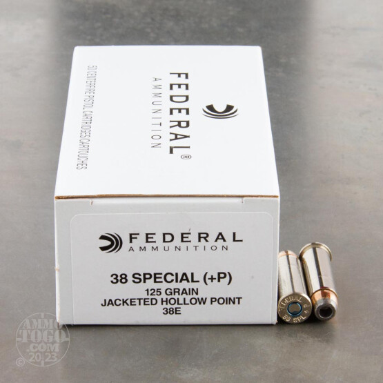 50rds - 38 Special Federal LE Hi-Shok 125gr. +P Hollow Point Ammo