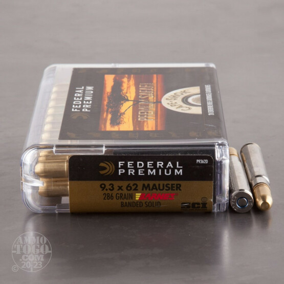 20rds - 9.3x62 Mauser Federal Cape-Shok 286gr. Barnes Banded Solid Ammo
