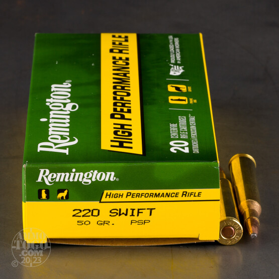 20rds – 220 Swift Remington High Performance Rifle 50gr. PSP Ammo