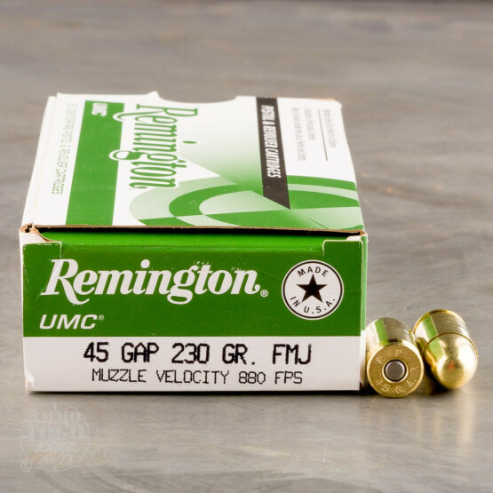 500rds - 45 GAP Remington UMC 230gr. FMJ Ammo