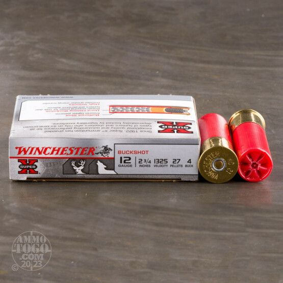 250rds – 12 Gauge Winchester Super-X 2-3/4" 27 Pellet #4 Buckshot Ammo