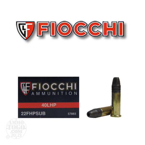 500rds - 22LR Fiocchi 40gr Subsonic Hollow Point Ammo