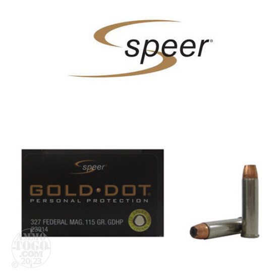 20rds - 327 Federal Magnum Speer 115gr. Gold Dot Hollow Point Ammo