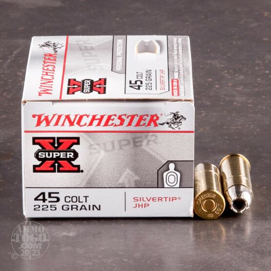 20rds - 45 Long Colt Winchester 225gr. Silver Tip HP Ammo