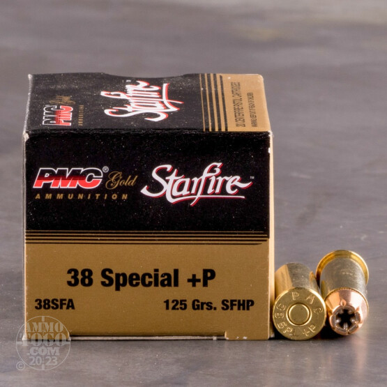 20rds – 38 Special +P PMC Starfire 125gr. JHP Ammo