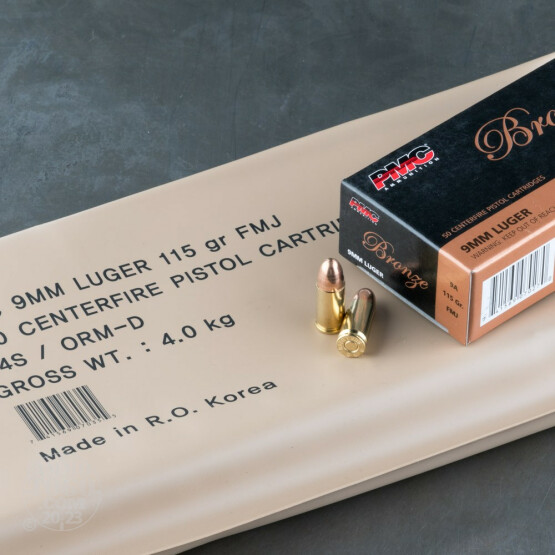 900rds – 9mm PMC Battle Pack 115gr. FMJ Ammo 