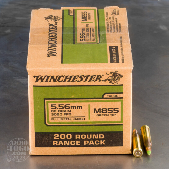 800rds – 5.56x45 Winchester 62gr. FMJ M855 Ammo