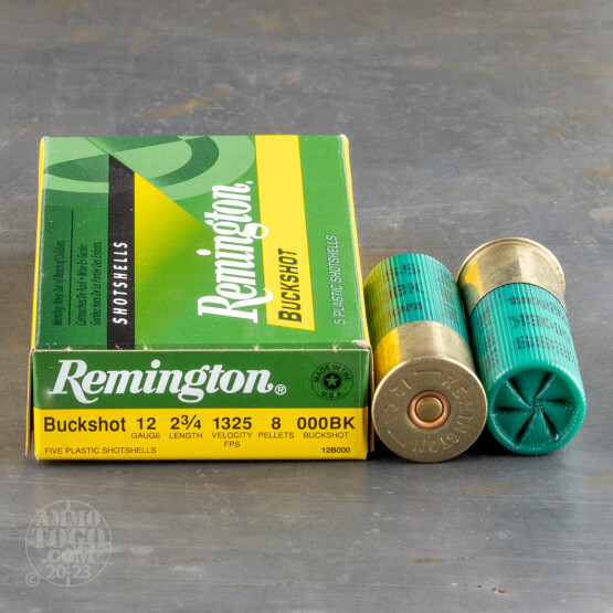 250rds - 12 Gauge Remington 2 3/4" 8 Pellet 000 Buckshot