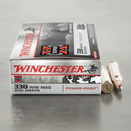 20rds - 338 Win Mag Winchester 200gr. Power Point Ammo
