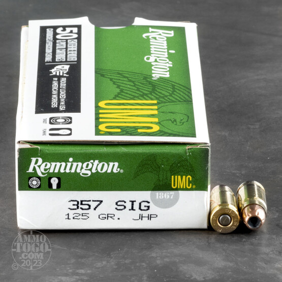 50rds - 357 Sig Remington UMC 125gr. Hollow Point Ammo