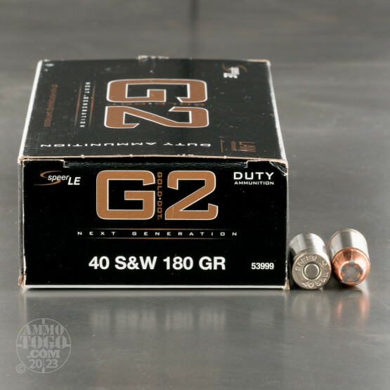 50rds – 40 S&W Speer LE Gold Dot G2 180gr. JHP Ammo