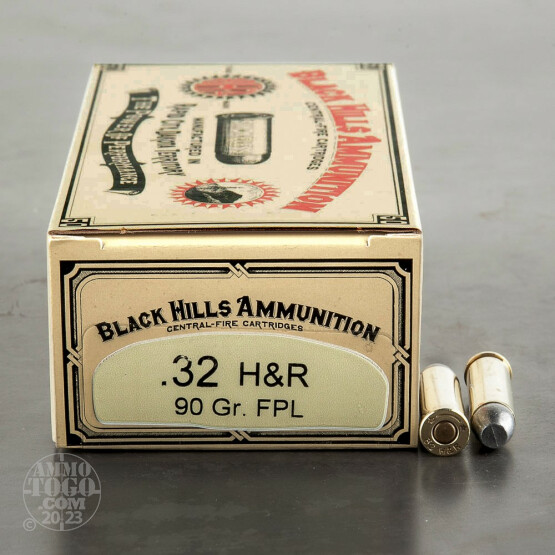 50rds - 32 H&R Magnum Black Hills Cowboy 90gr. Flat Point Lead Ammo