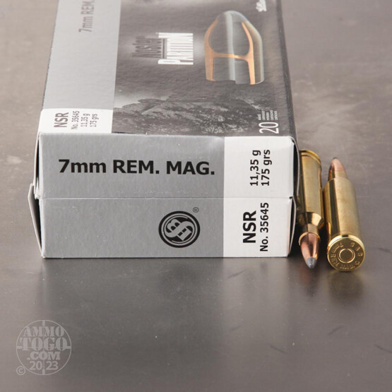 20rds - 7mm Rem Mag Sellier and Bellot 175gr. Nosler Partition SP Ammo