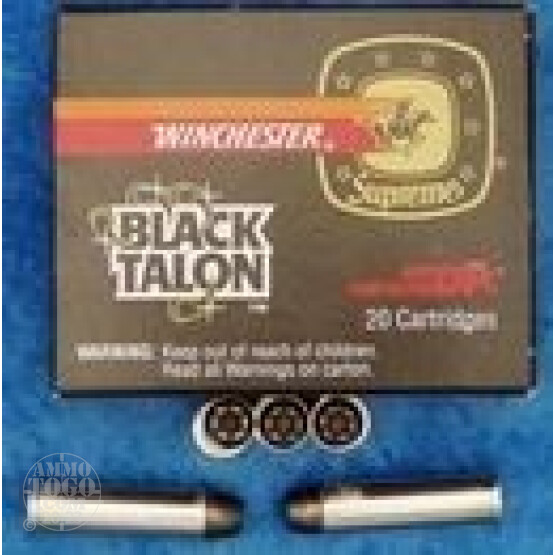 20rds - 9mm Winchester Black Talon 147gr. HP Ammo