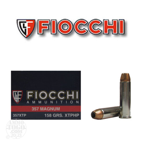 500rds - 357 Magnum Fiocchi 158gr XTP Hollow Point Ammo