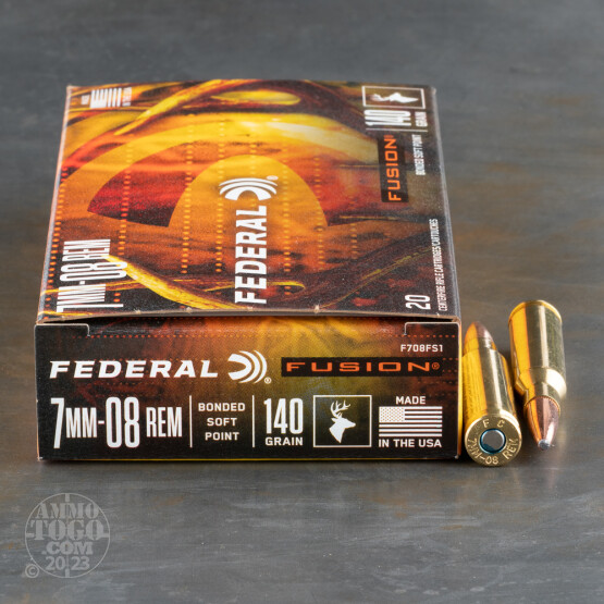 20rds – 7mm-08 Rem Federal Fusion 140gr. Fusion SP Ammo