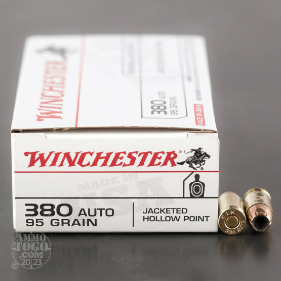 50rds – 380 Auto Winchester Personal Protection 95gr. JHP Ammo 