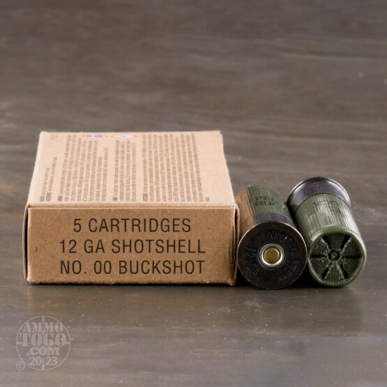 250rds - 12 Ga. Winchester Military 2 3/4" 9 Pellet 00 Buckshot Ammo