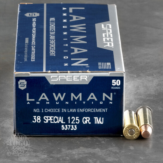 1000rds – 38 Special Speer Lawman 125gr. TMJ Ammo
