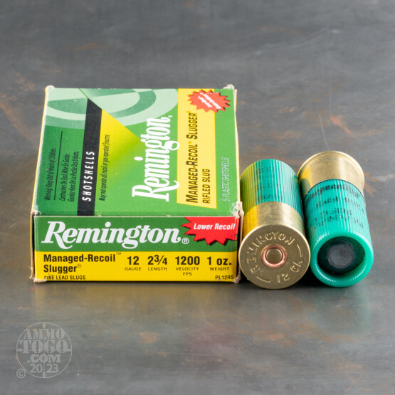 100rds - 12 Gauge Remington Managed Recoil Slugger 2 3/4"  1oz. Rifled Slug Ammo