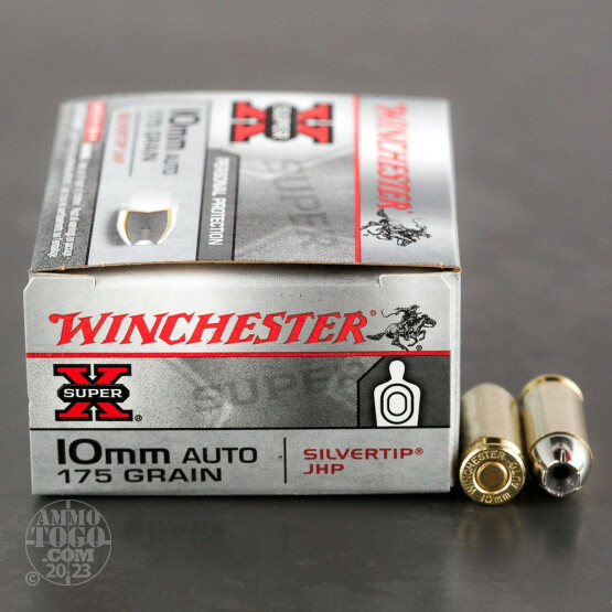 20rds - 10mm Winchester 175gr. Silver Tip Hollow Point Ammo