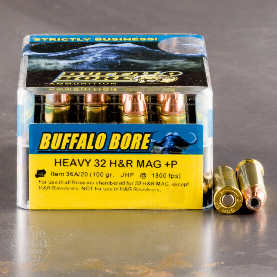20rds - 32 H&R Mag Buffalo Bore 100gr. +P JHP Ammo
