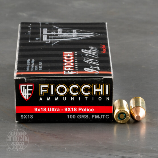 50rds – 9x18 Ultra Fiocchi 100gr. FMJTC Ammo