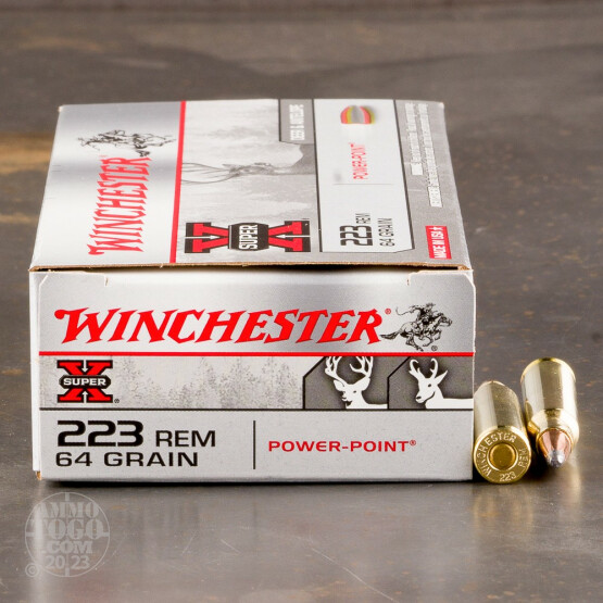 20rds - .223 Winchester Super-X 64gr. Pointed Soft Point Ammo