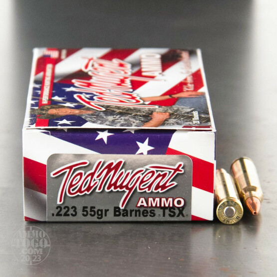 20rds - 223 Ted Nugent 55gr. Barnes TSX HP Ammo