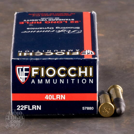50rds - 22LR Fiocchi Standard Velocity 40gr. Lead Round Nose Ammo
