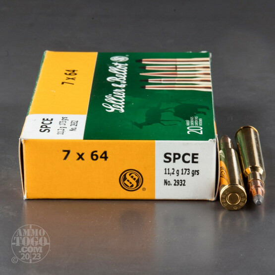 20rds - 7x64 Sellier and Bellot 173gr. SPCE Ammo