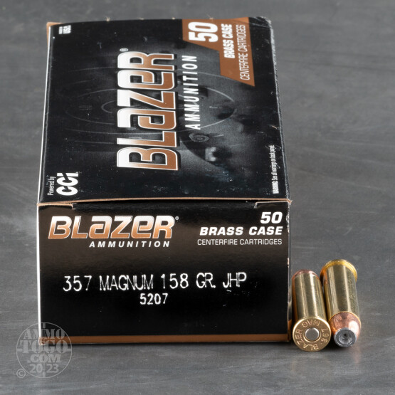 50rds – 357 Magnum Blazer Brass 158gr. JHP Ammo