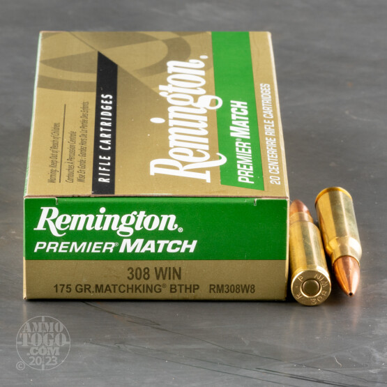 20rds - 308 Win. Remington 175gr. Premier MatchKing BTHP Ammo