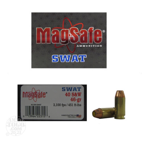 10rds - 40 S&W Magsafe 46gr. SWAT Ammo