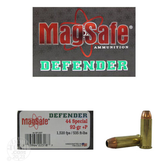 10rds - 44 Spec Magsafe 92gr. +P Defender Ammo