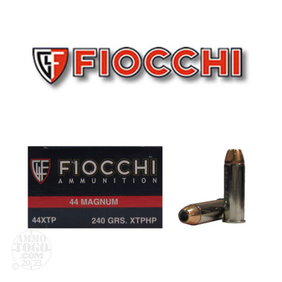 50rds - 44 Mag Fiocchi 240gr XTP Jacketed Hollow Point Ammo