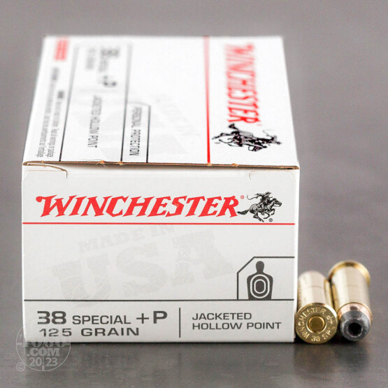500rds - 38 Special Winchester USA 125gr +P Jacketed Hollow Point Ammo