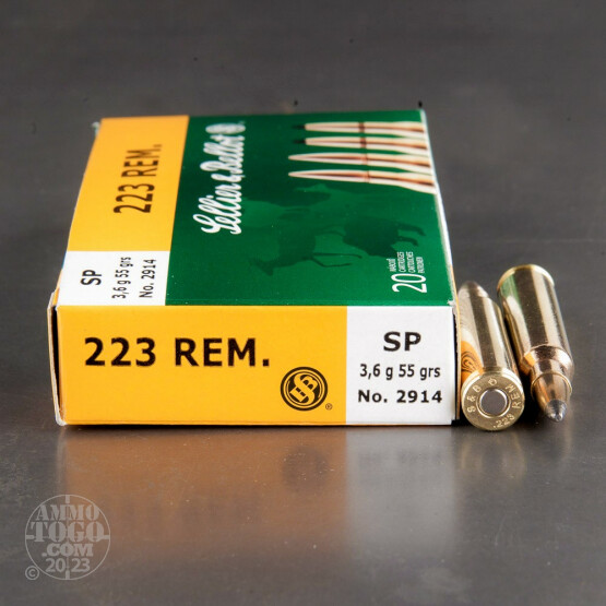 20rds – 223 Rem Sellier & Bellot 55gr. SP Ammo