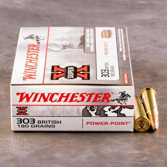 20rds - 303 British Winchester 180gr Super-X Power Point Ammo