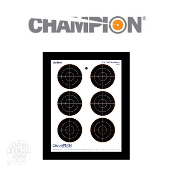 1 - Champion VisiShot 25yd. Smallbore Target 10 Pack
