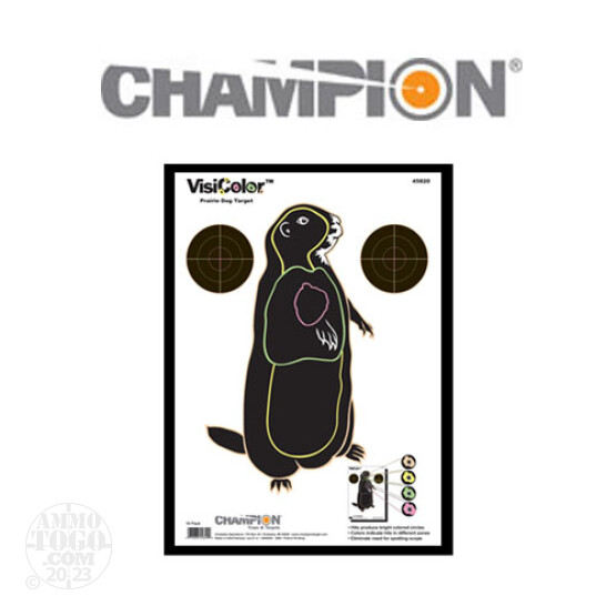 1 - Champion VisiColor Prairie Dog Target 10 Pack